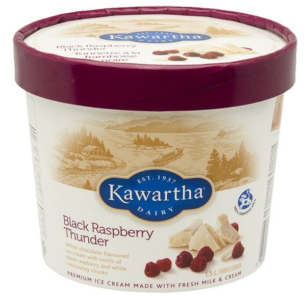 kawartha dairy Black Raspberry Thunder ice cream flavor