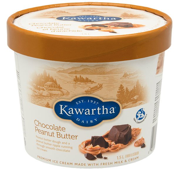 kawartha dairy Chocolate Peanut Butter ice cream flavor