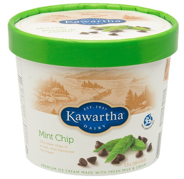 kawartha dairy Mint Chip ice cream flavor