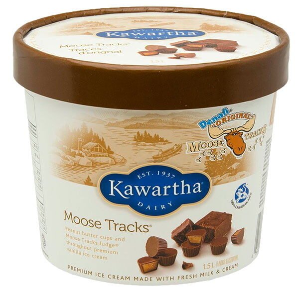 kawartha dairy moose tracks ice cream flavor