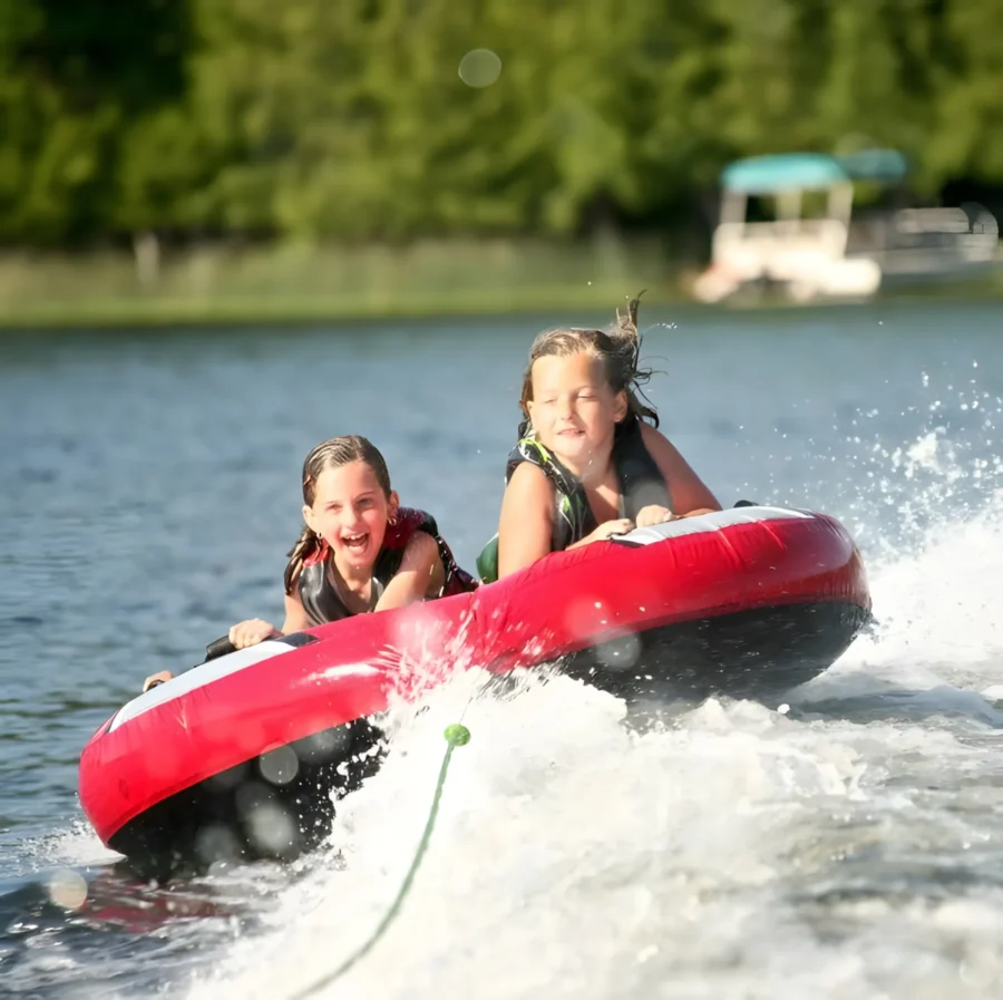 Friends tubing on a lake picture id104231583 upscayl 3x